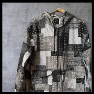 Original Use NWOT Men's Patchwork Windbreaker Jacket zipper M